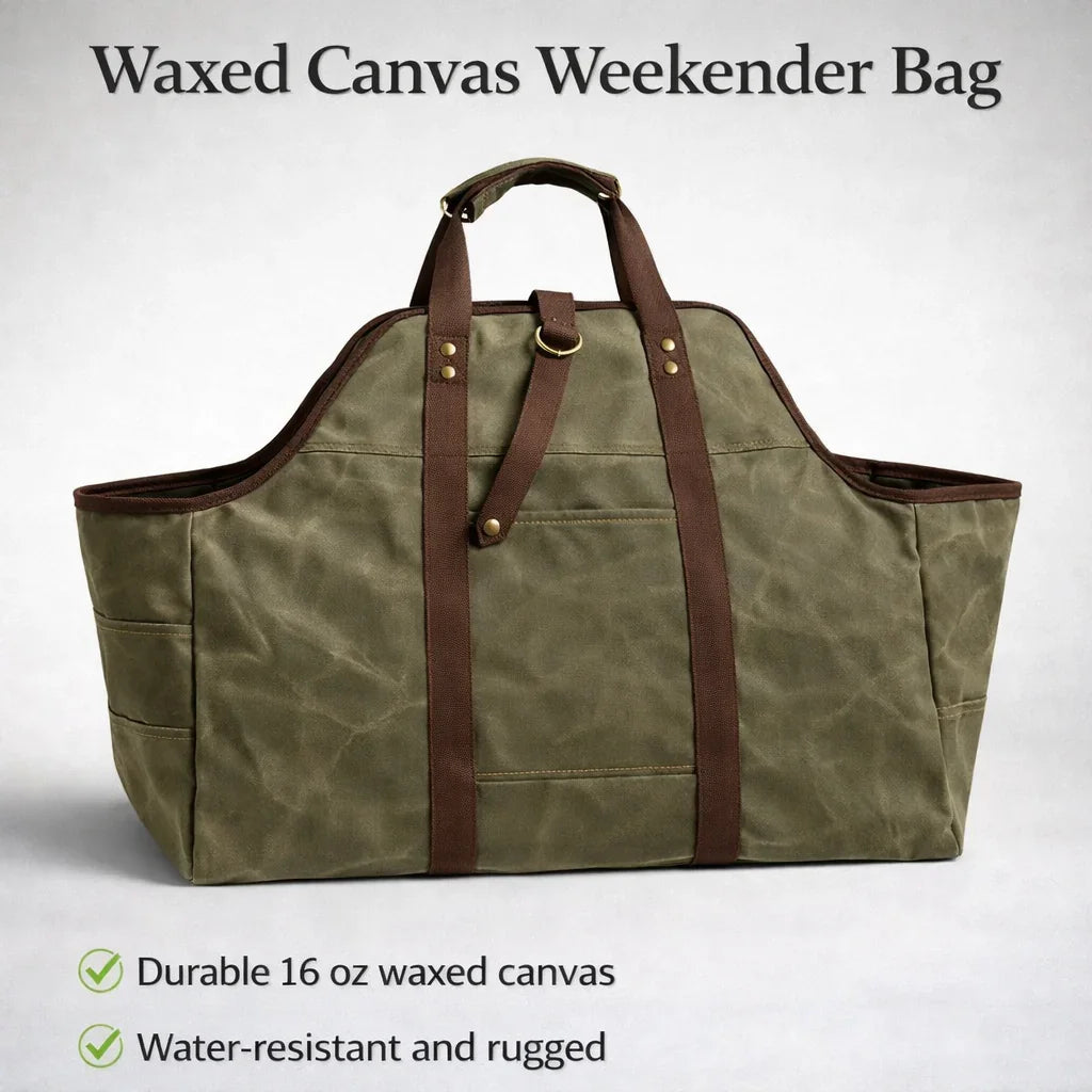 Firewood Carrier Bag – Waterproof Large Capacity Tote for Camping & Outdoor Use